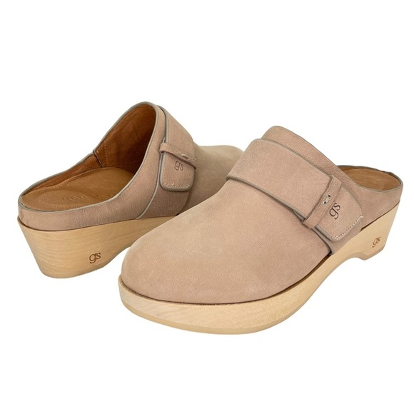 Gentle Souls Henley Tan Leather Wooden Platform Womens Clog Size 6.5M - Picture 14 of 16